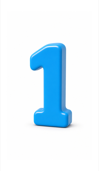 Number 1 flashcard artwork